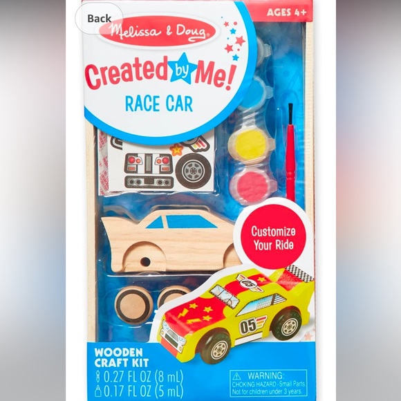 Melissa & Doug Decorate-Your-Own Wooden Race Car - Picture 1 of 4